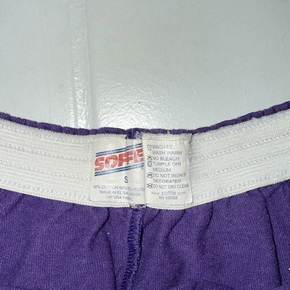 Soffe Purple Cheer Shorts - Size Small - Picture 2 of 2